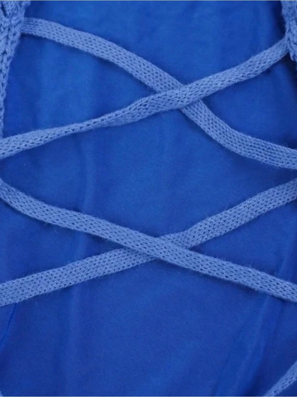 NWT - Capittana Ali Blue Knitted Maxi Crochet Dress - Size M/L - Picture 9 of 15